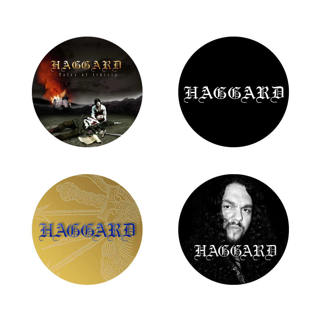 Haggard Button Pack 1  (4 Buttons)